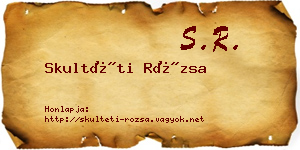 Skultéti Rózsa névjegykártya