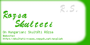 rozsa skulteti business card
